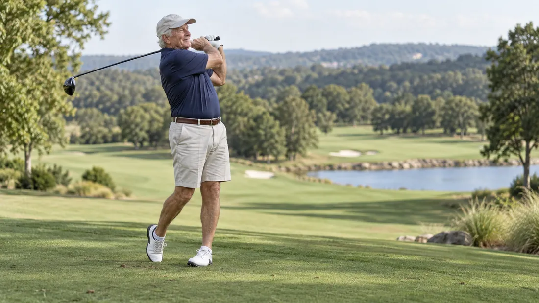 A man on a golf course